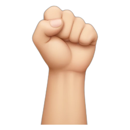 hand in fist with pinky lifted sticker