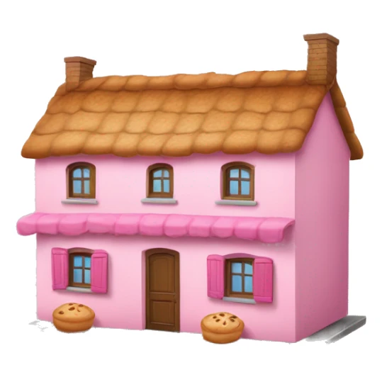 maison en pain d'épice en rose sticker