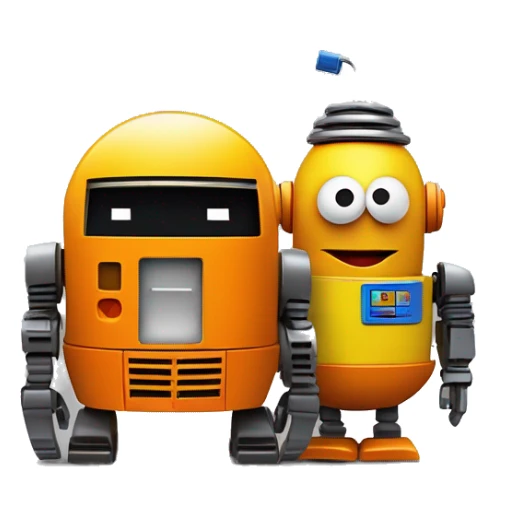Bert and Ernie Auto-Bots:
Logicgear (Bert) & Jokewheel (Ernie)
Logicgear, in orange, is a methodical Autobot with a data-collecting scanner, transforming into a tactical vehicle. Jokewheel, in yellow, is a playful, adaptable prank Autobot with a quick wit sticker