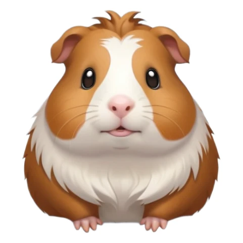 almighty guinea pig god with a mole on the left cheek, floating above clouds, celestial and awe-inspiring sticker