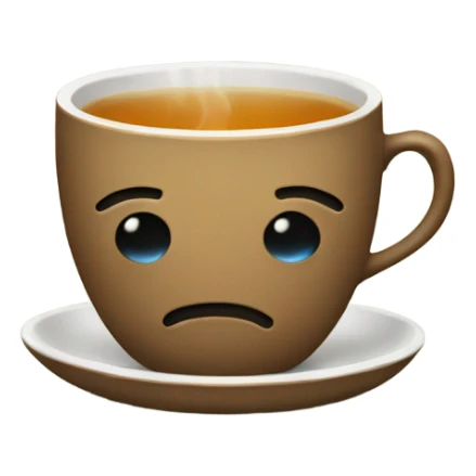 Sad cup of tea sticker