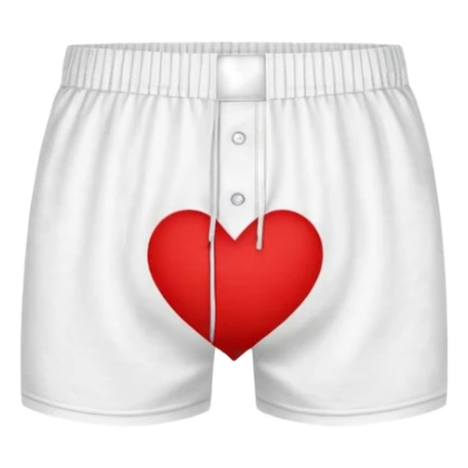 dungeon crawler carl's boxer shorts: white men's boxer shorts with red heart print sticker