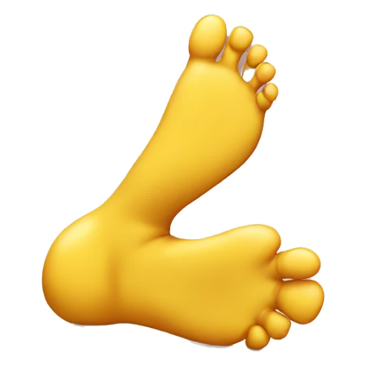 yellow emoji smelling his feet with only big toes  sticker