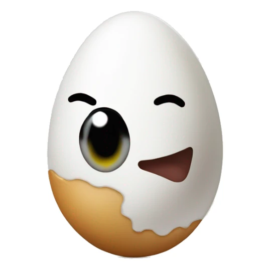 hard boiled egg with a little bit of black pepper on it sticker