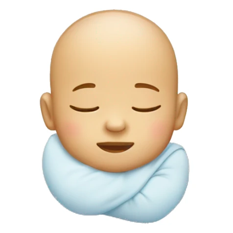 sleeping baby, head side sticker