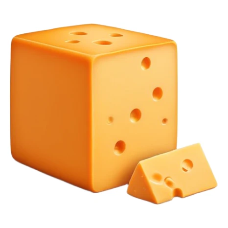 Block of cheddar cheese sticker