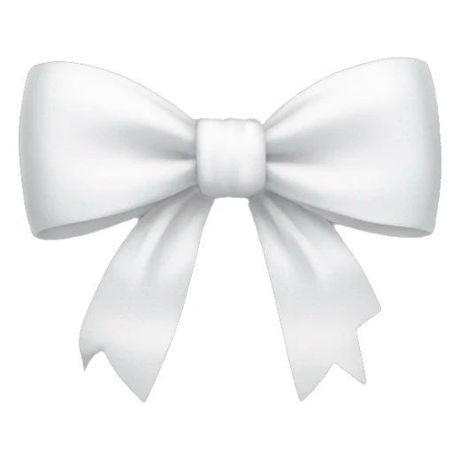 white bow sticker