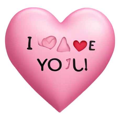 Pink paper that says I love you  sticker