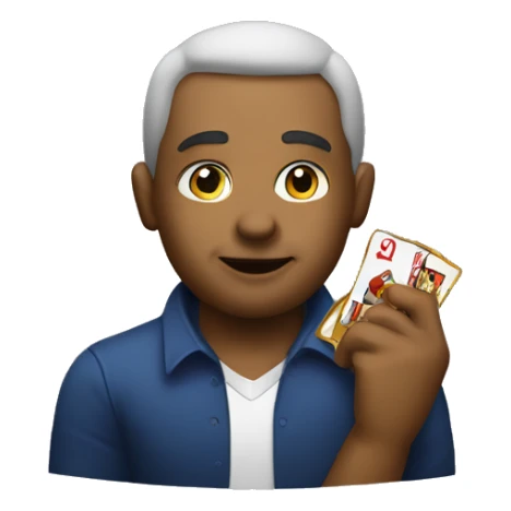 Gambler at sports game sticker