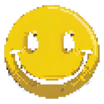 smiley face, confident, calm, kind, pronounced cheekbones sticker