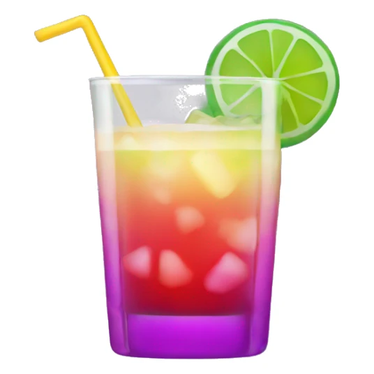 Drink purple green red yellow pink cocktail sticker