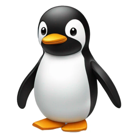 Emoji di un pinguino col fiocco  sticker
