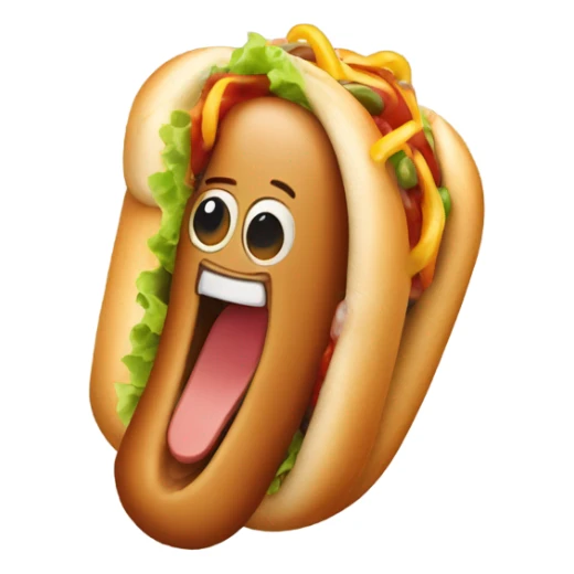 Hotdog with lots of hairs sticker