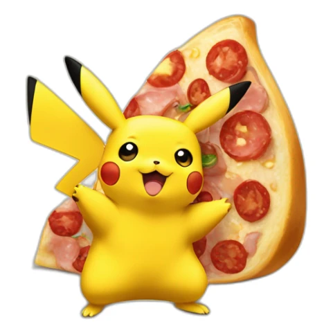 Pikachu qui fait un tchécoslovaque à salameche sticker