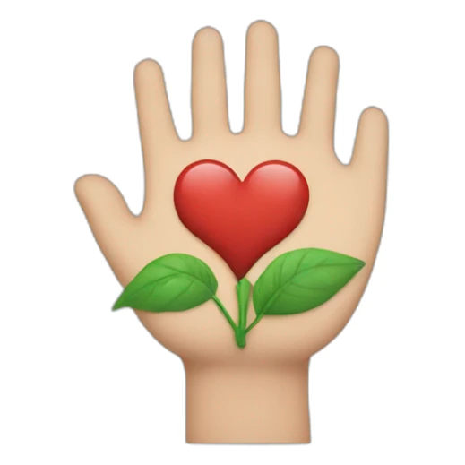 Un  cœur avec les main sticker