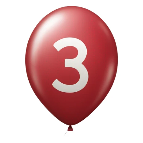 balloon in the shape of 13 sticker