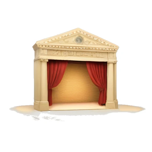 maquette theatre with lights and set model sticker