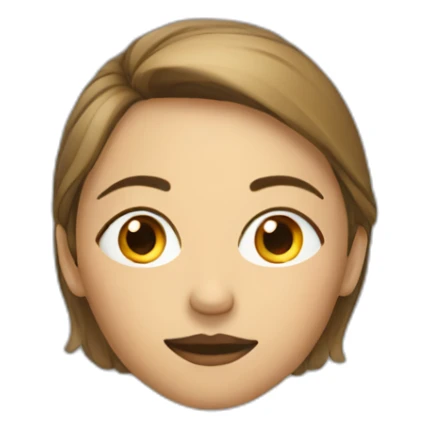 A woman looking with her eyes in the right side sticker