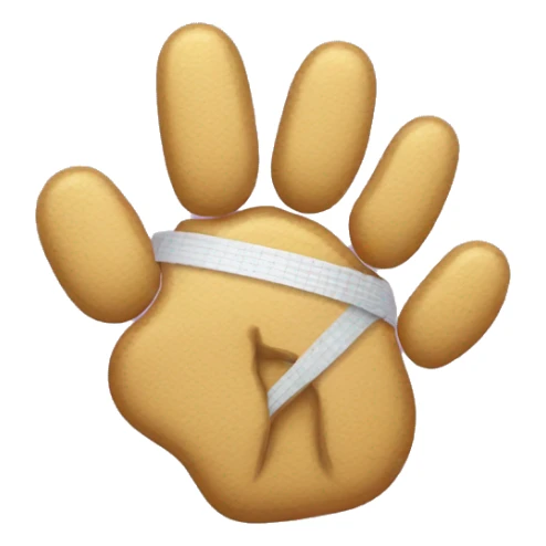 Golden retriever bandaged paw sticker