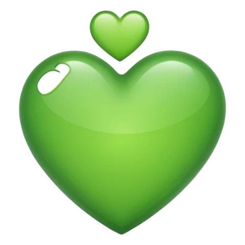 heart in color #b2c864 sticker