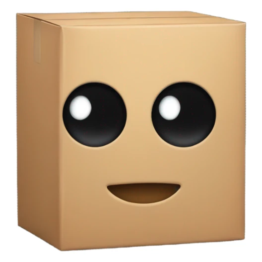 Box with black mini oval shiny eyes  sticker