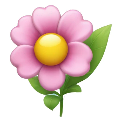 Kawaii pink flower sticker