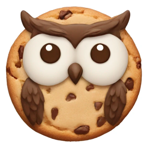one Cookie in the shape of an owl sticker