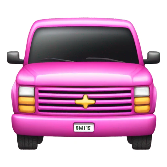 Large pink pickup truck with glitter  sticker