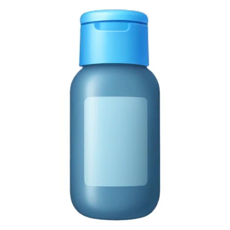 blue-grey bottle of scalp scrub sticker
