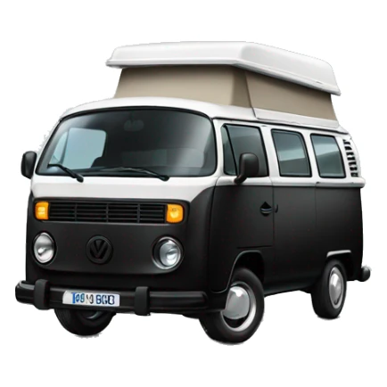 Black T6.1 VW camper sticker