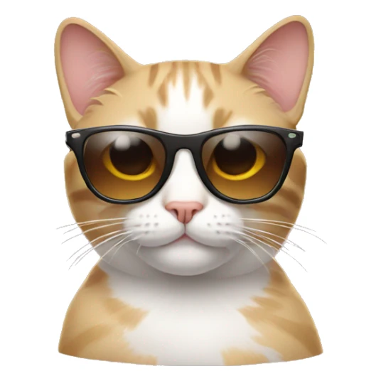 Cat with sunglasses sticker
