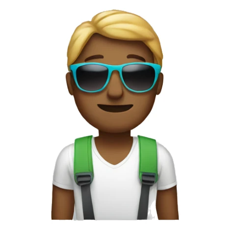 Man wearing sunglasses in the summer sticker