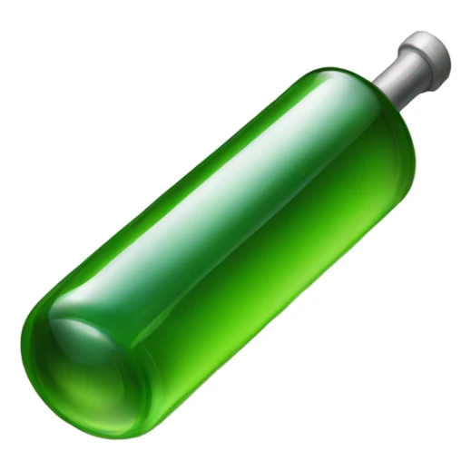 Green rectangle rod with glass filled with oil in the middle sticker