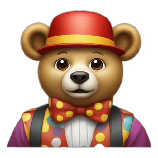 clown bear in audi automobile sticker