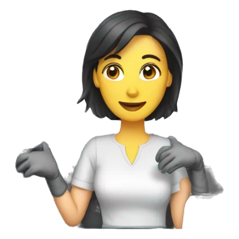 a women working in a glovebox sticker