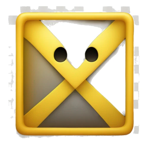 emoji with a white check mark ✓ inside a yellow rounded square like this one ✅ sticker