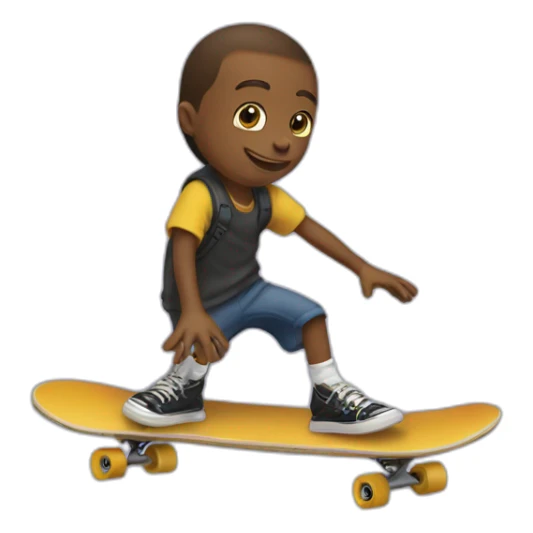 roi qui fait du skateboard sticker