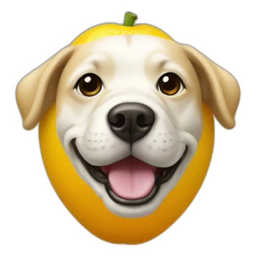 dog that looks like yuzu fruit sticker
