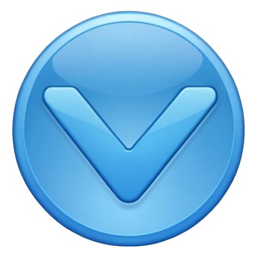 Una raya como ✔️ así pero azul y un círculo  así pero el ✔️ sea más grande sticker