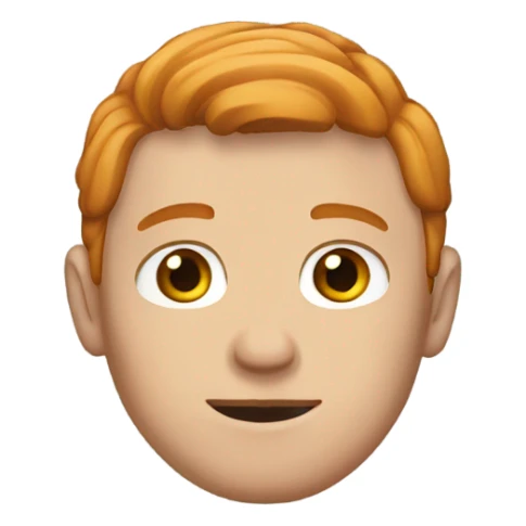 Man with ginger hair in a black sweater sticker