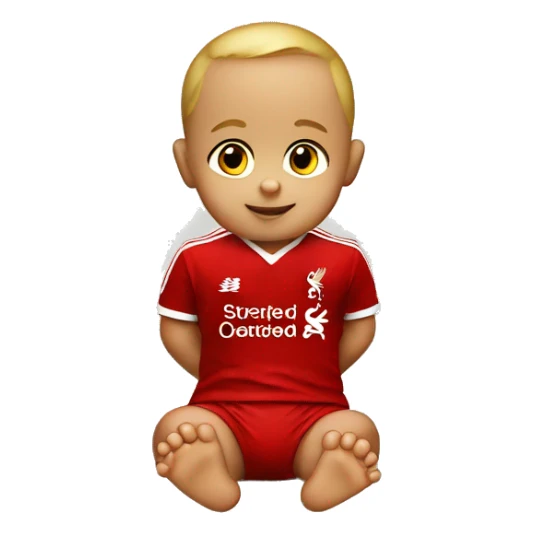 baby with liverpool fc logo sticker