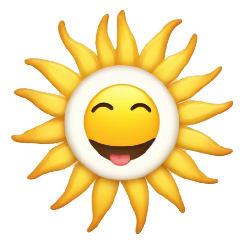 A rising sun that is happy to be on the sunny side sticker