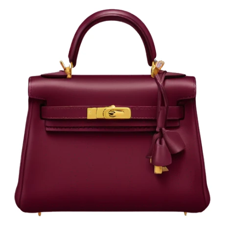 Burgundy hermes mini kelly purse sticker
