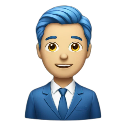 Businessman in blue suit  sticker