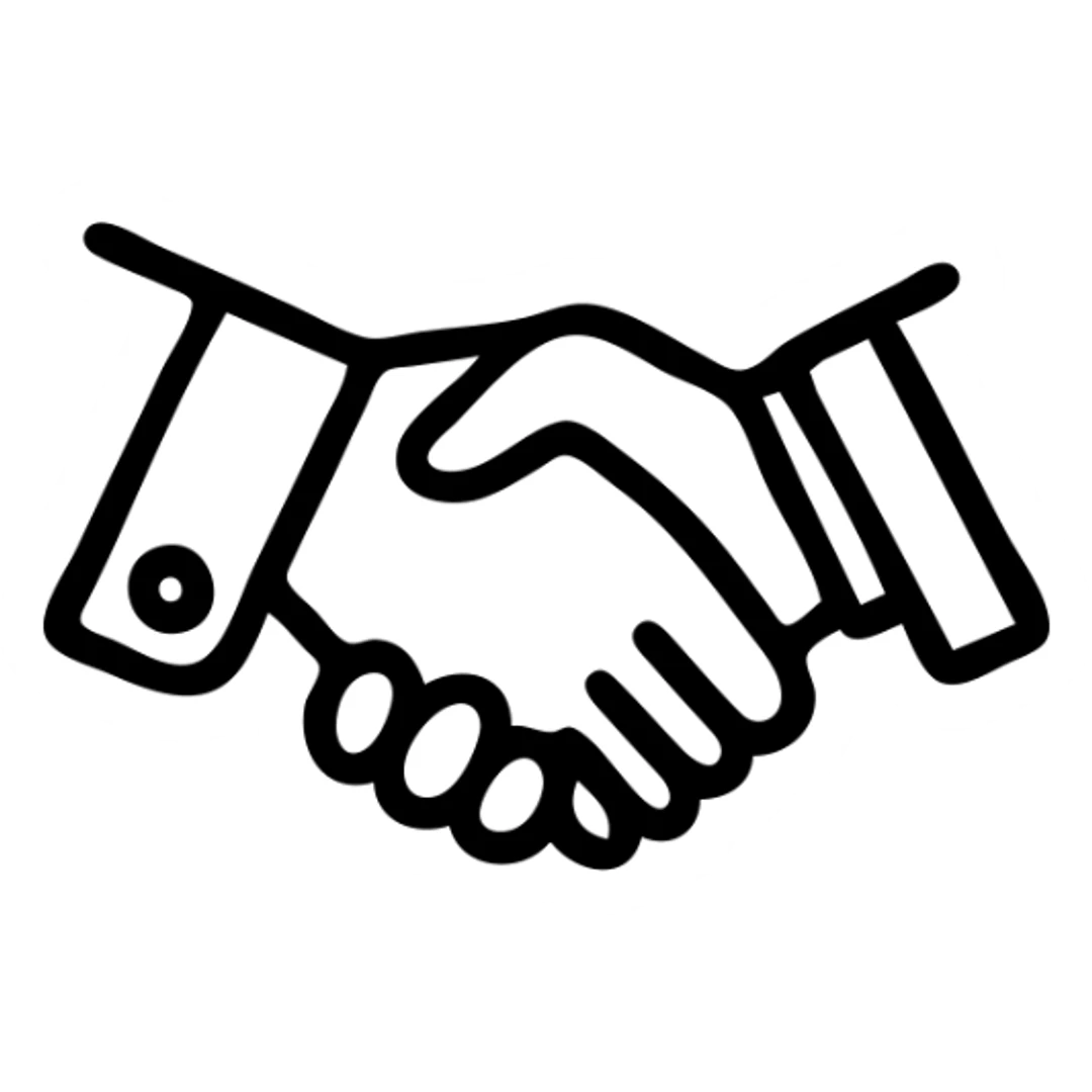 business handshake deal sticker