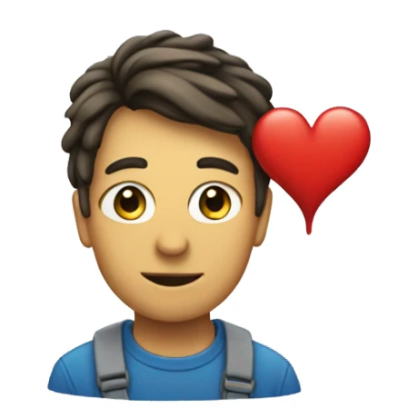 I avec un cœur à la place Du point  sticker