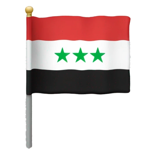 Independent Syria flag with 3 red stats in the middle sticker
