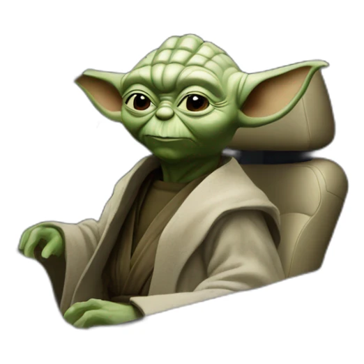 Yoda in luxury car sticker