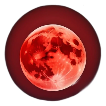 Edgy Black night sky with big Red crimson-moon Aesthetic Scenery sticker