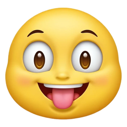 Yellow face sticking its tongue to the side sticker